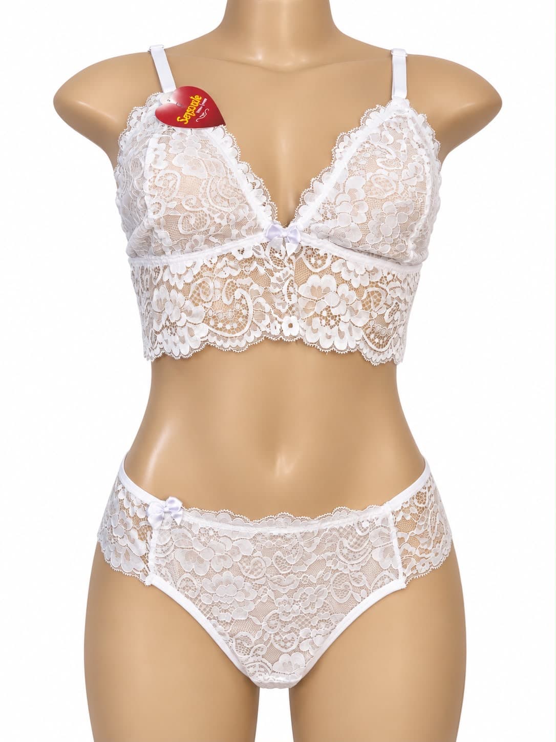Conjunto de renda branca